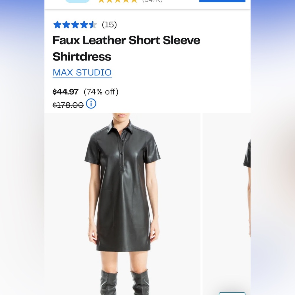 Max Studio Faux Leather Dress
